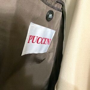 Puccini  men’s wool pinstriped vintage suit Brown